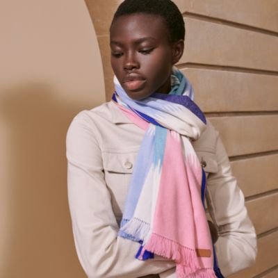 ブルー - レディス, スカーフ、ショール＆マフラー, カシミア